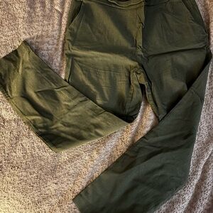 Jules & Leopold Olive High-Rise Wide Leg Trousers